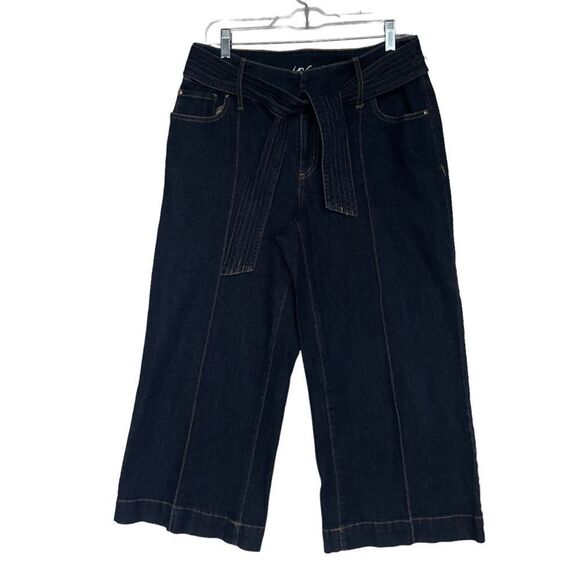 INC International Concepts Dark Blue Cropped Jeans - Picture 1 of 9